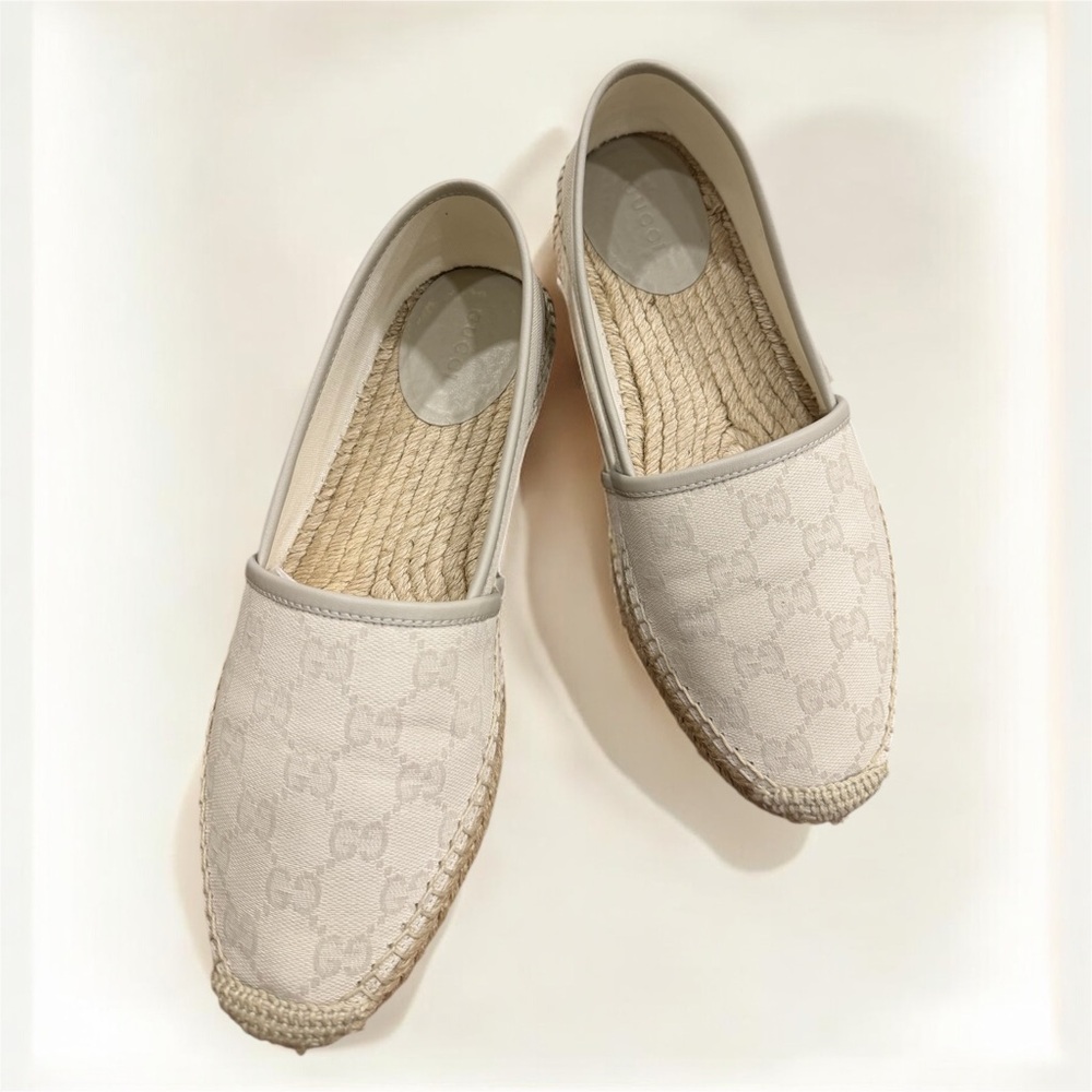 Gucci GG Canvas Espadrilles Size 38.5